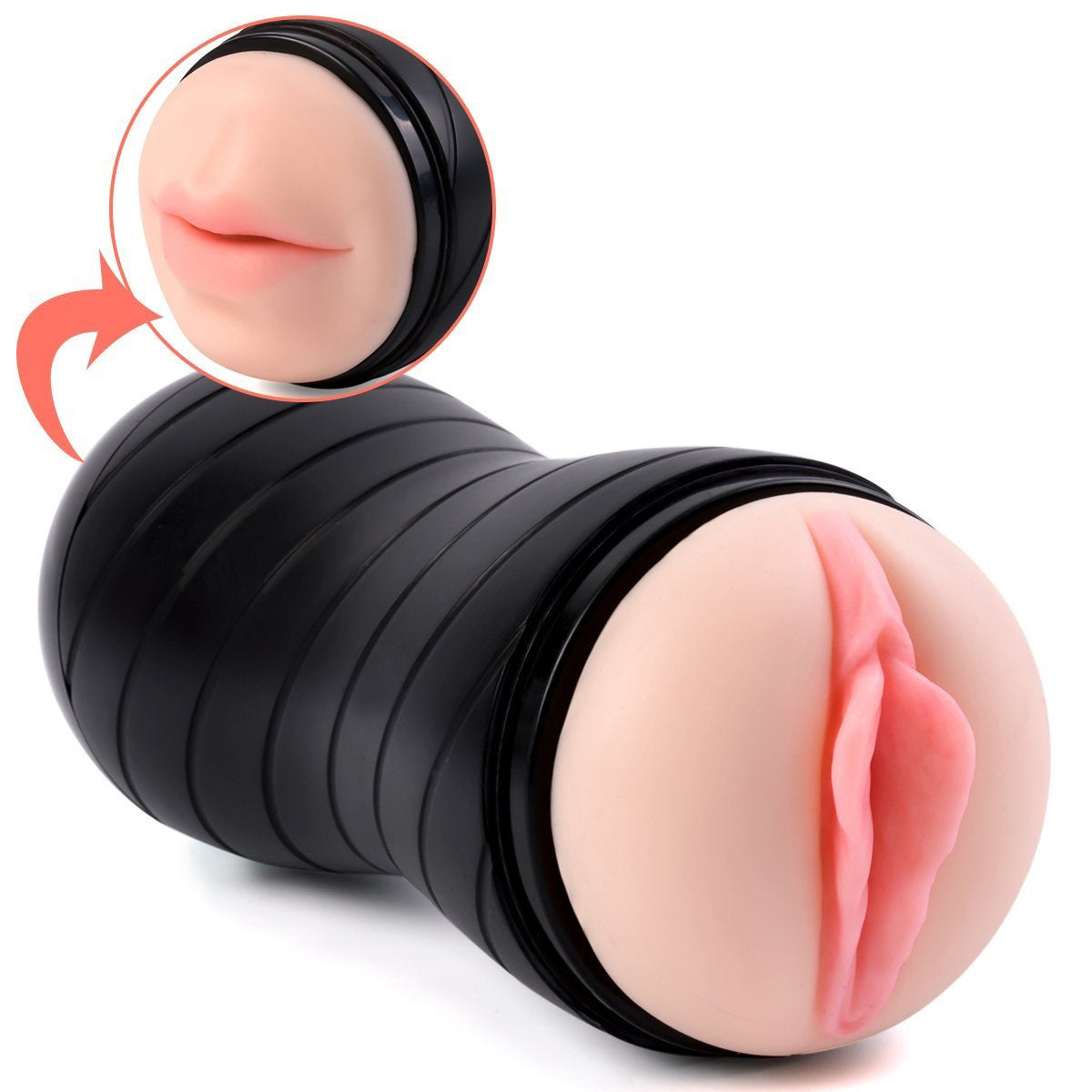 3 in 1 Male Masturbators Adult Sex Toys with Realistic Textured Mouth Vagina and Tight Anus, Men's Pocket Pussy Blowjob Stroker Anal Play Sex Toys for Men Masturbation