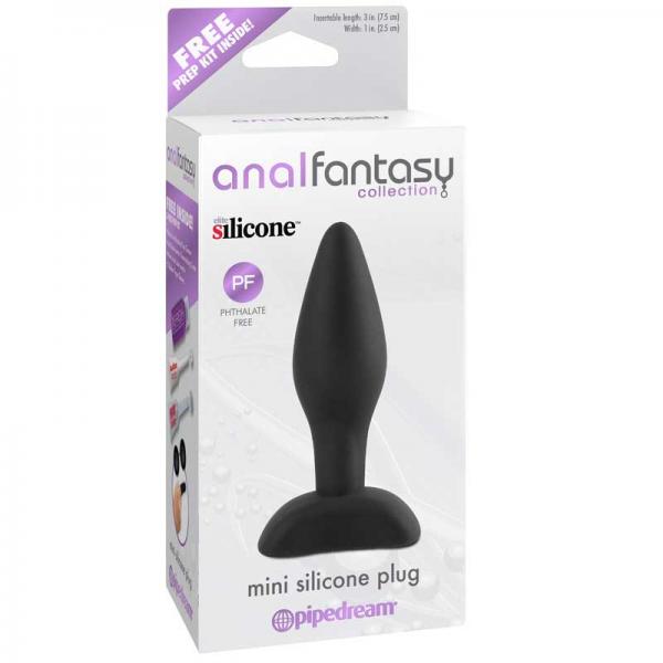 Anal Fantasy Black Mini Silicone Plug - Lust 4 Me